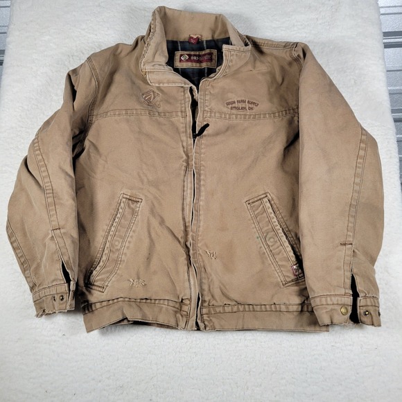 Dri Duck Other - Dri Duck Work Jacket Mens Size L Brown Distressed Canvas Farm Supply Barn Coat